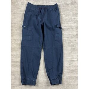 Monkey Ride Pants Juniors 11 Blue Cargo Joggers Cotton Blend Pull On Pockets Y2K